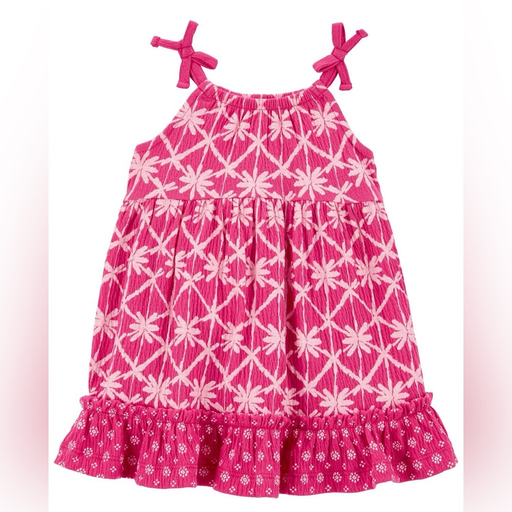 NWT Carter’s Baby Geometric Print Crinkle Jersey Dress